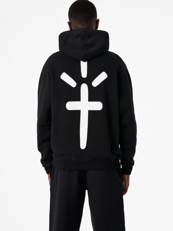 Embroidered & Printed Logo Hoodie Black Carnales