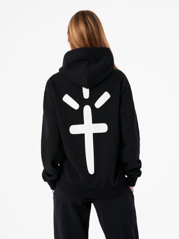 Embroidered & Printed Logo Hoodie Black Carnalita