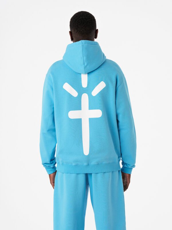 Sudadera con Logo Bordado e Impreso Azul Carnales