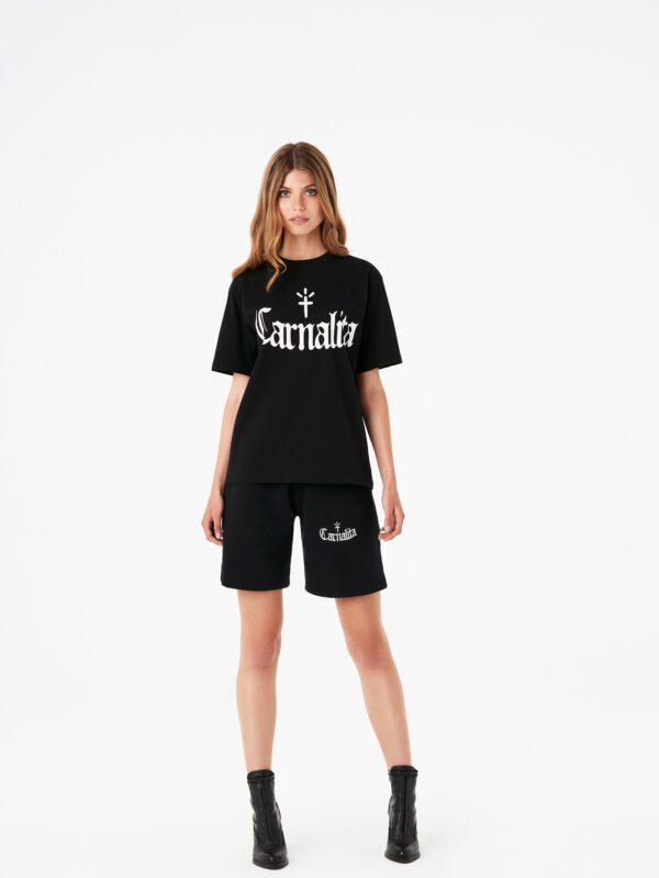 Camiseta negra con logo Carnalita impreso
