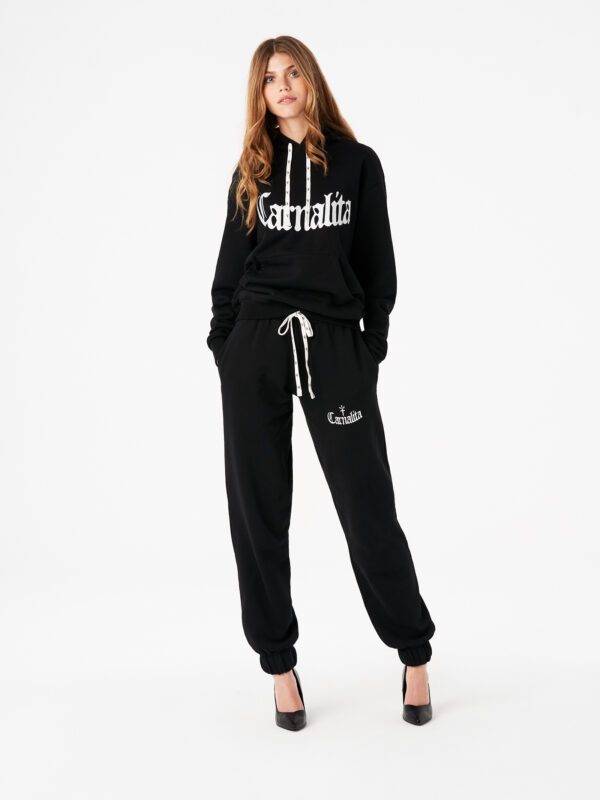 Pantalón de Chándal con Logo Bordado Negro Carnalita