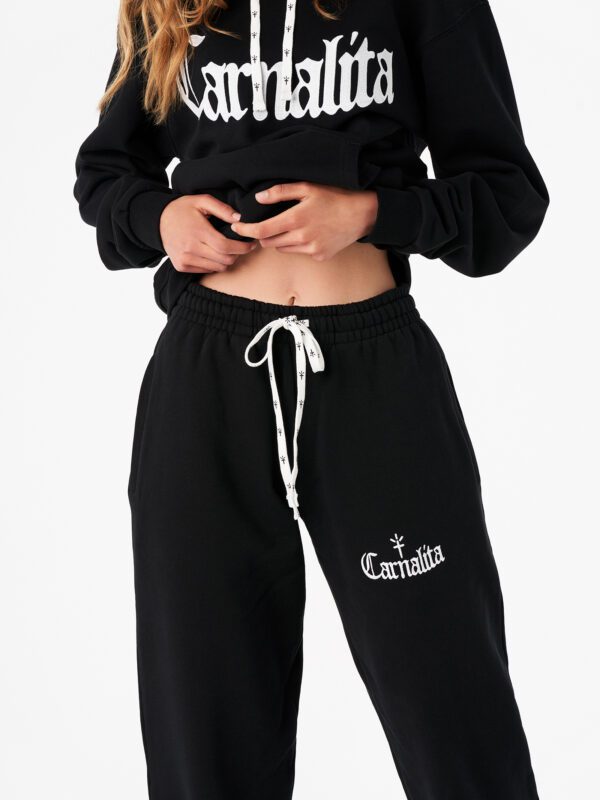 Pantalón de Chándal con Logo Bordado Negro Carnalita