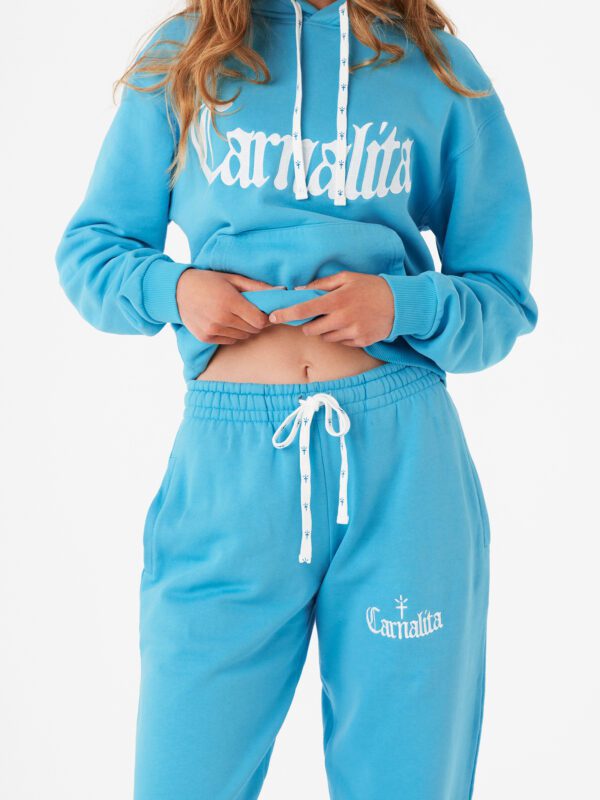 Pantalón de Chándal con Logo Bordado Azul Carnalita