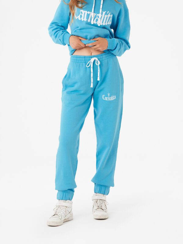 Pantalón de Chándal con Logo Bordado Azul Carnalita