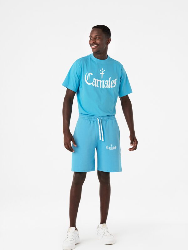 Bordado Logo Pantalón Corto Azul Carnales
