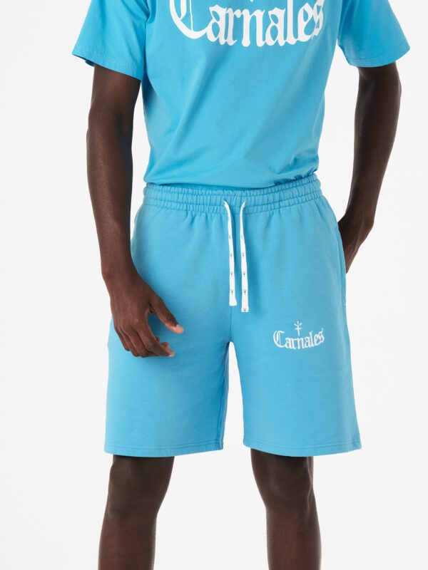 Bordado Logo Pantalón Corto Azul Carnales