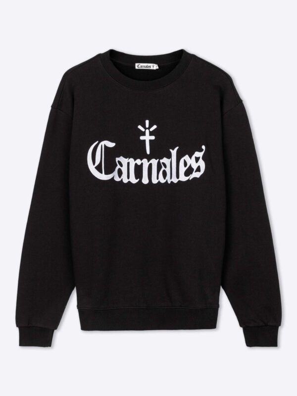 Sudadera negra con Logo Bordado Carnales