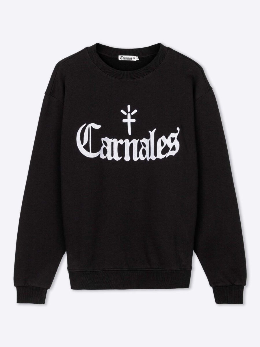 Sudadera negra con Logo Bordado Carnales