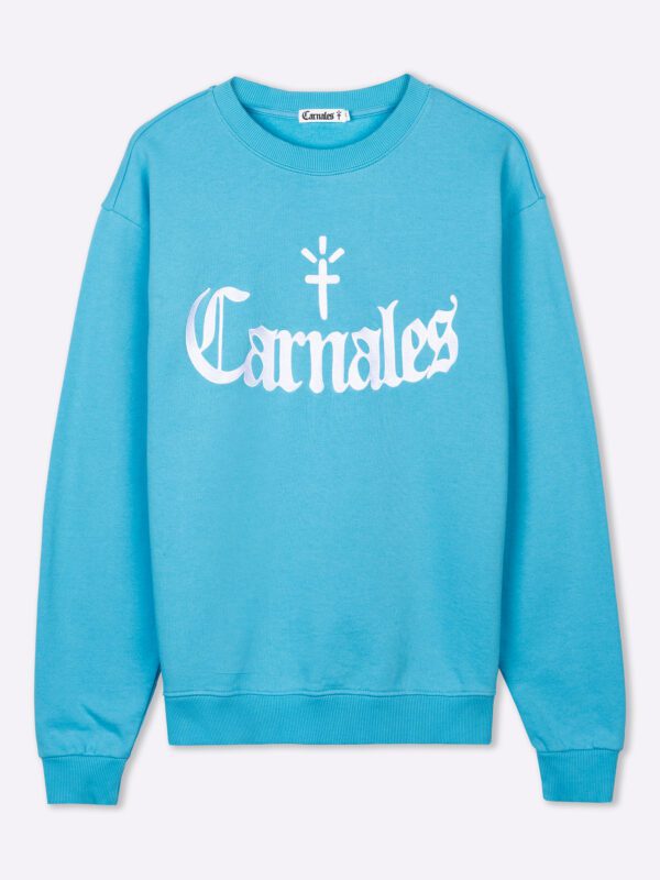 Sudadera con Logo Bordado Azul Carnales