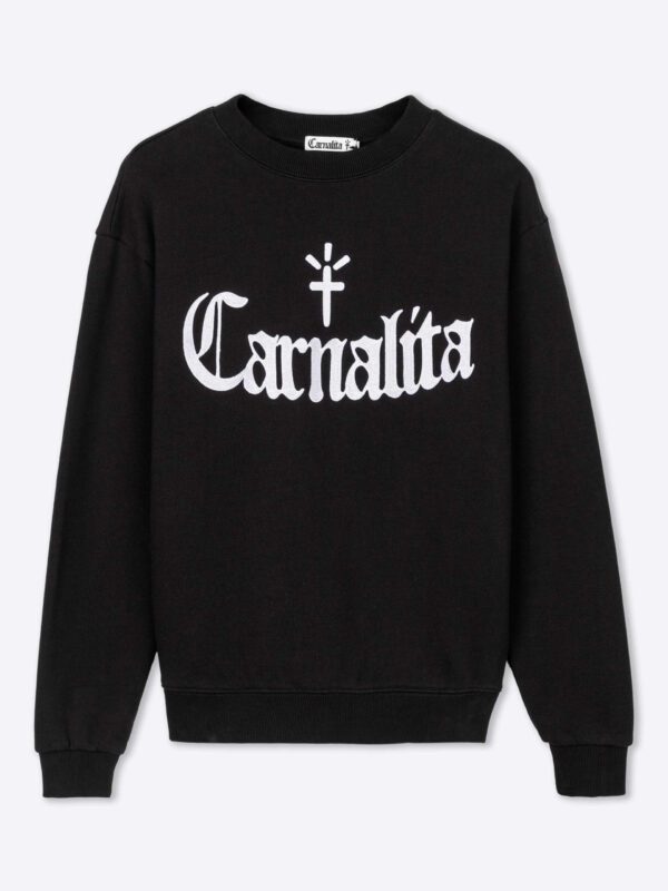 Sudadera negra con logo Carnalita bordado