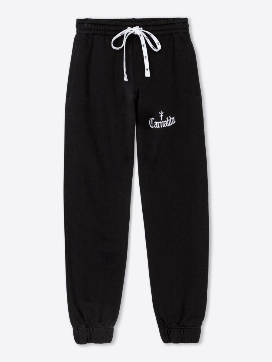 Pantalón de Chándal con Logo Bordado Negro Carnalita
