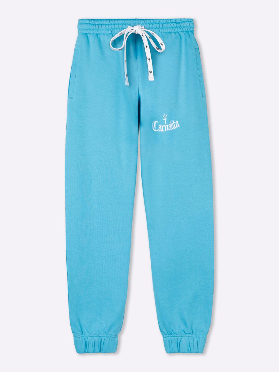 Pantalón de Chándal con Logo Bordado Azul Carnalita