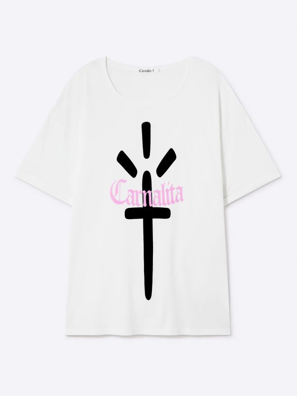 Carnalita Printed Logo T-shirt Dress